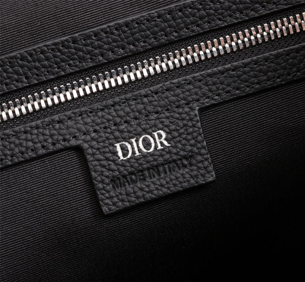 Black Leather Backpack with Gold Lock LV-049