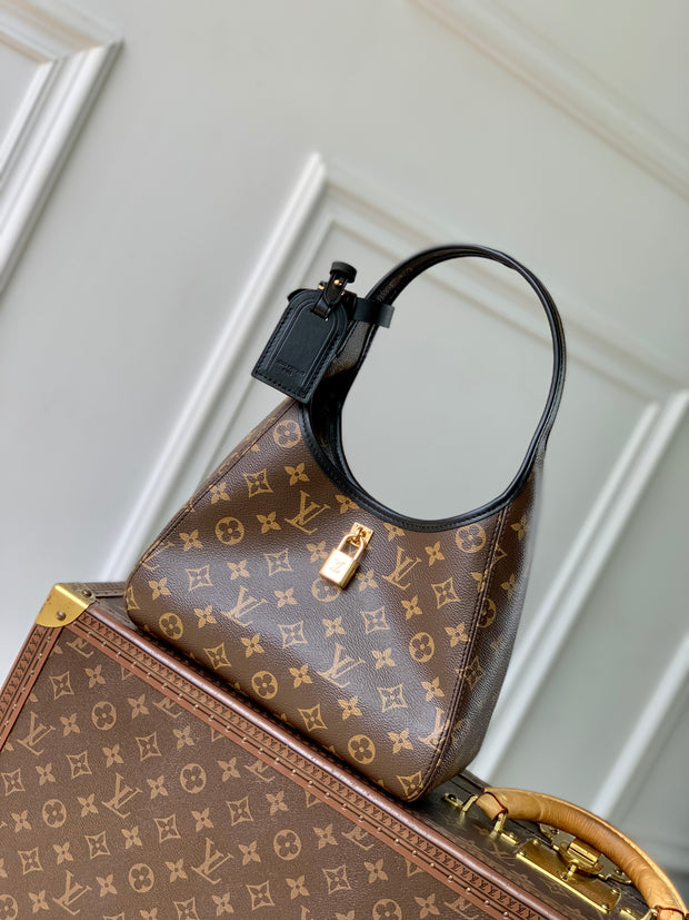 Brown with Black Strap and Gold Lock LV-051