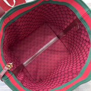Tote with Handles, Red and Burgundy, Square Shape GCC-022