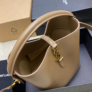 Tan Leather with Gold Logo Bucket SL-028