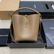 Tan Leather with Gold Logo Bucket SL-028