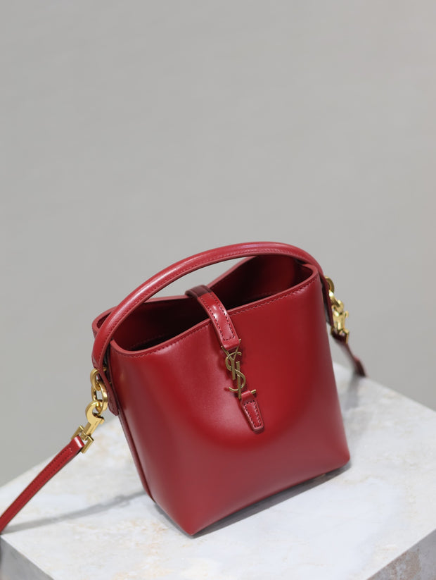 Red Leather with Gold Logo Bucket SL-029