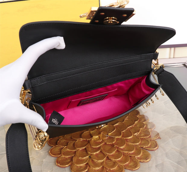 Black Leather with Gold Details FN-028