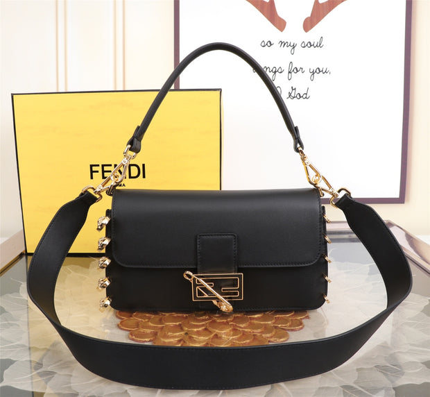 Black Leather with Gold Details FN-028