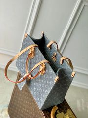 Grey with Beige Handles and Tags LV-054