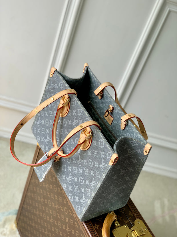 Grey with Beige Handles and Tags LV-054