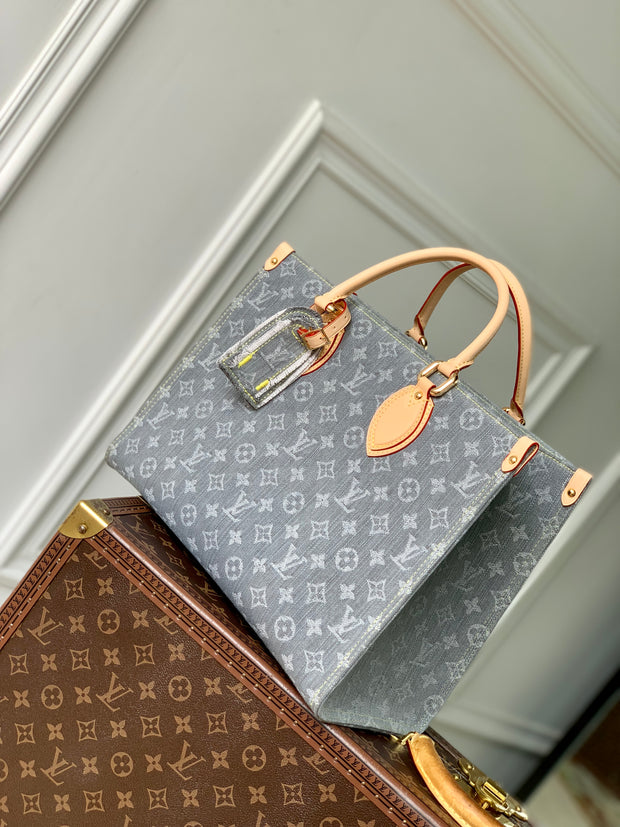 Grey with Beige Handles and Tags LV-054