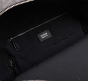 Black with Monogram and Yellow Stripe Backpack FN-033