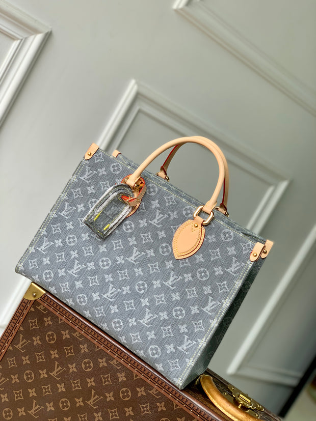 Grey with Beige Handles and Tags LV-054