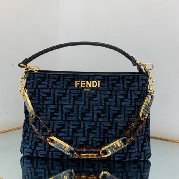 Blue Monogram with Tortoiseshell Chain FN-038