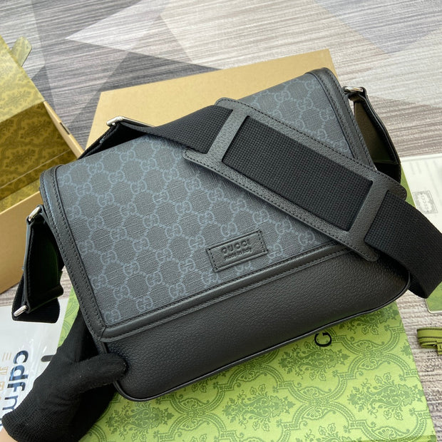 Crossbody with Strap, Black and Gray, Rectangular Shape GCC-039