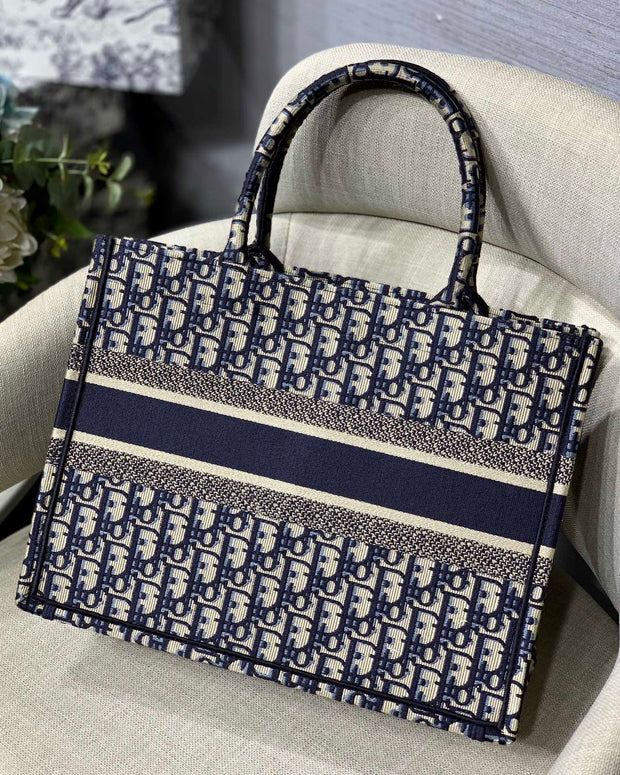 Navy & Beige, Monogram Print, DI-066