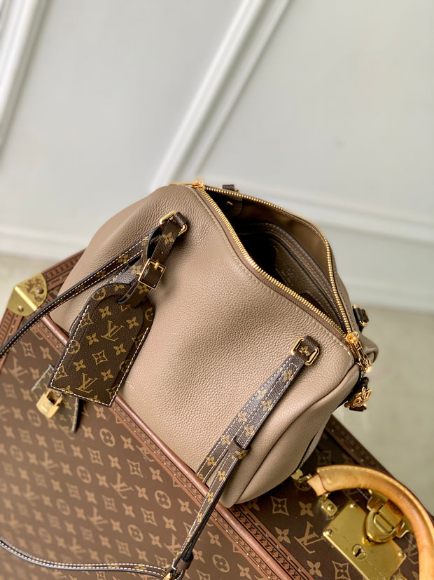 Beige Leather with Monogram Strap LV-056