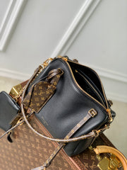 Black Leather with Monogram Strap LV-057