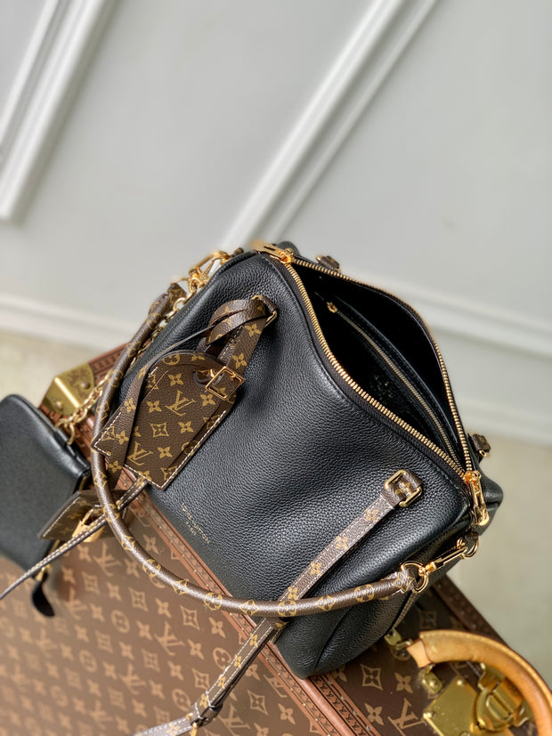 Black Leather with Monogram Strap LV-057