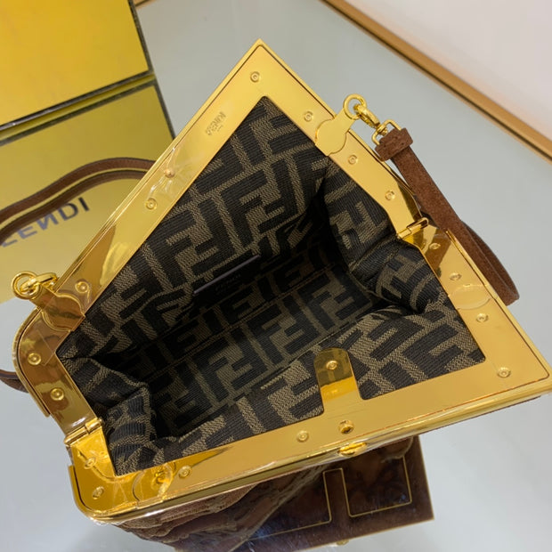 Brown Velvet Monogram FN-046