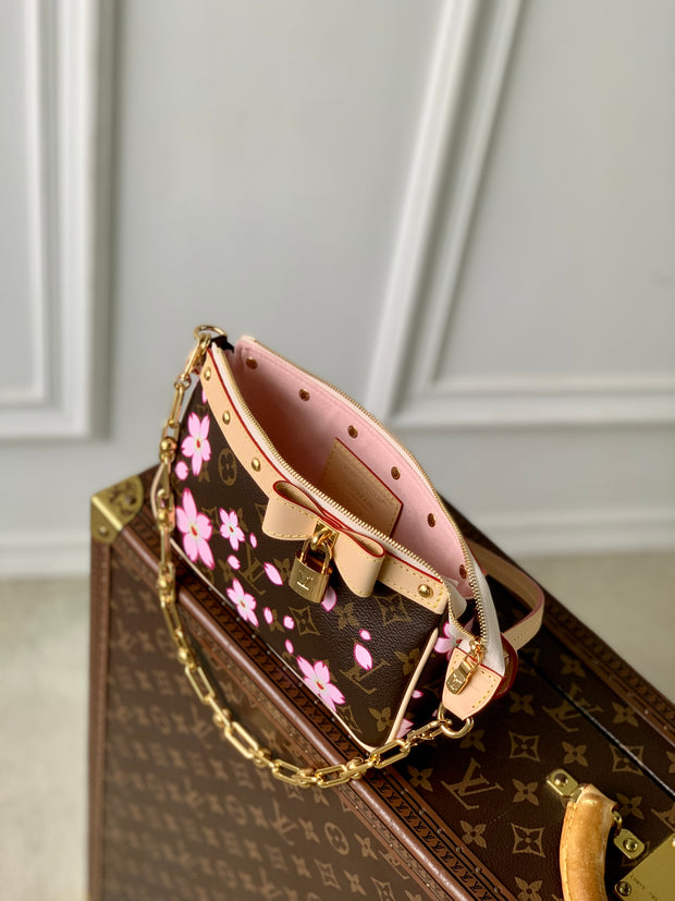 Brown with Pink Floral Design LV-050