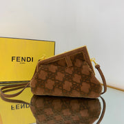 Brown Velvet Monogram FN-046