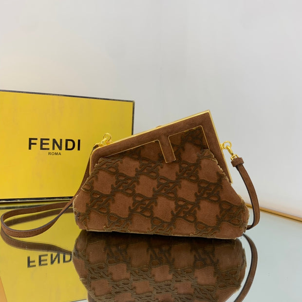 Brown Velvet Monogram FN-046