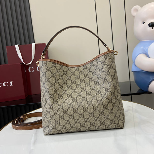 Shoulder with Strap, Beige and Brown, Crescent Shape GCC-045
