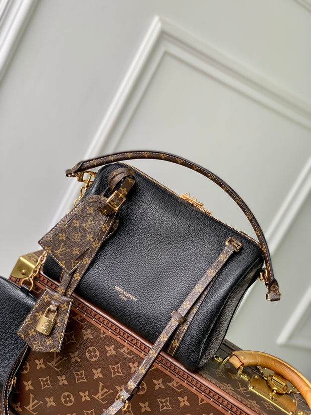 Black Leather with Monogram Strap LV-057