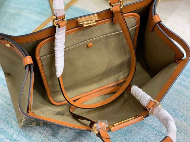 Olive Green with Brown Leather Handles FN-048