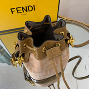 Pink with Monogram and Beige Leather FN-050