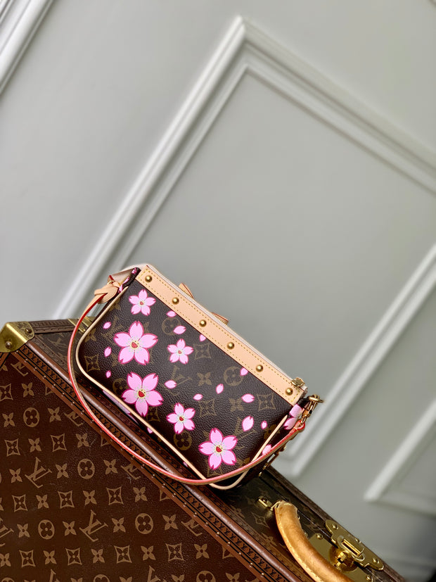 Brown with Pink Floral Design LV-050