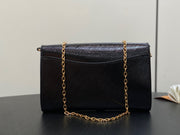 Black with Gold Chain and LV Logo LV-058