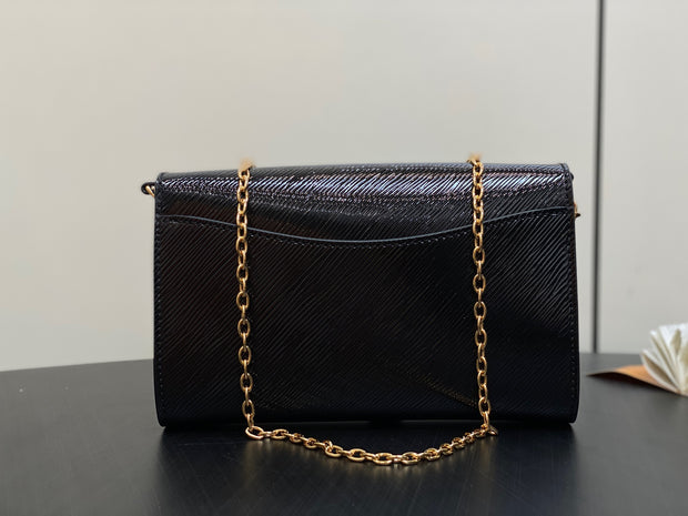 Black with Gold Chain and LV Logo LV-058