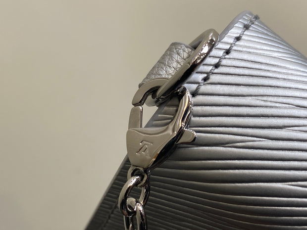 Silver with Silver Chain and LV Logo LV-059