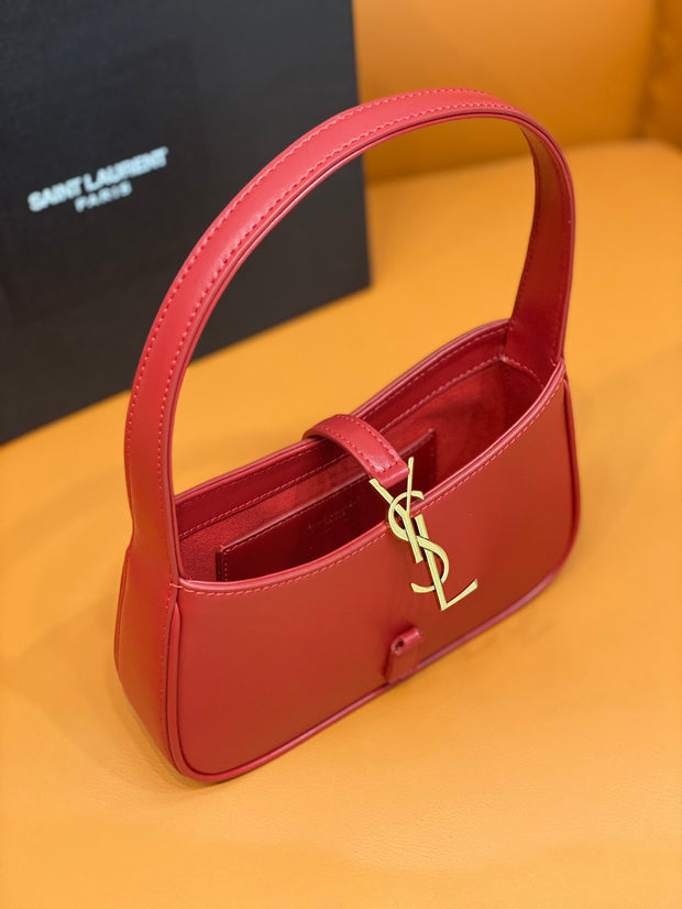Red Leather with Gold Logo Hobo SL-006