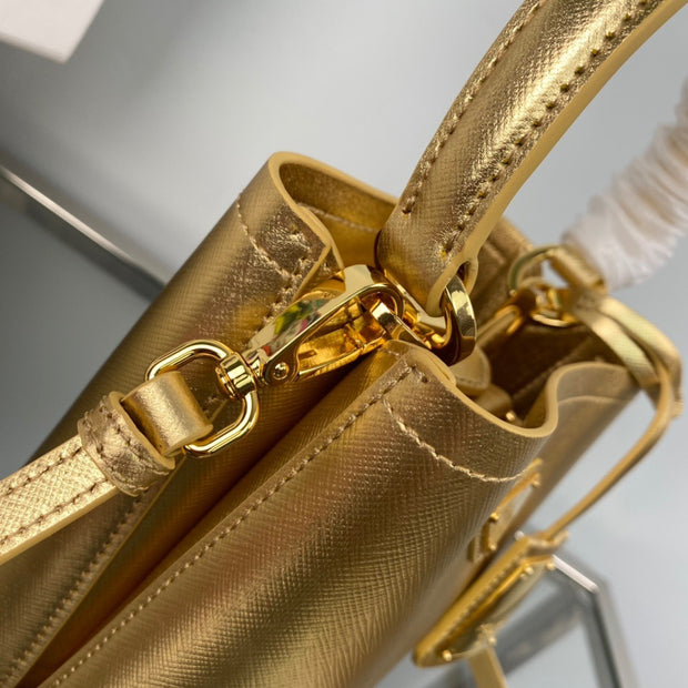 Gold Bucket Bag