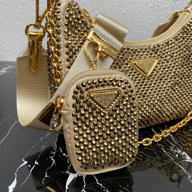 Gold Diamond Three-in-One mini handbag