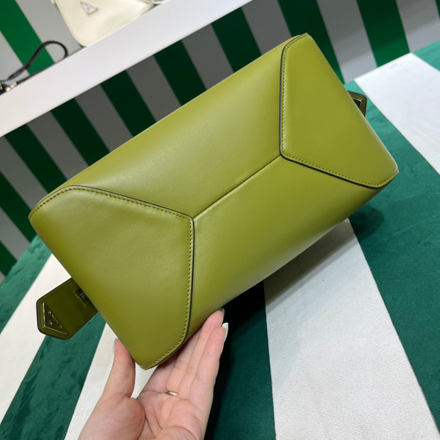 Full leather green 22fw show handbag/crossbody bag (large)