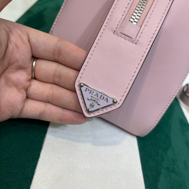 Full leather pink 22fw show handbag/crossbody bag
