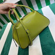 Full leather green 22fw show handbag/crossbody bag
