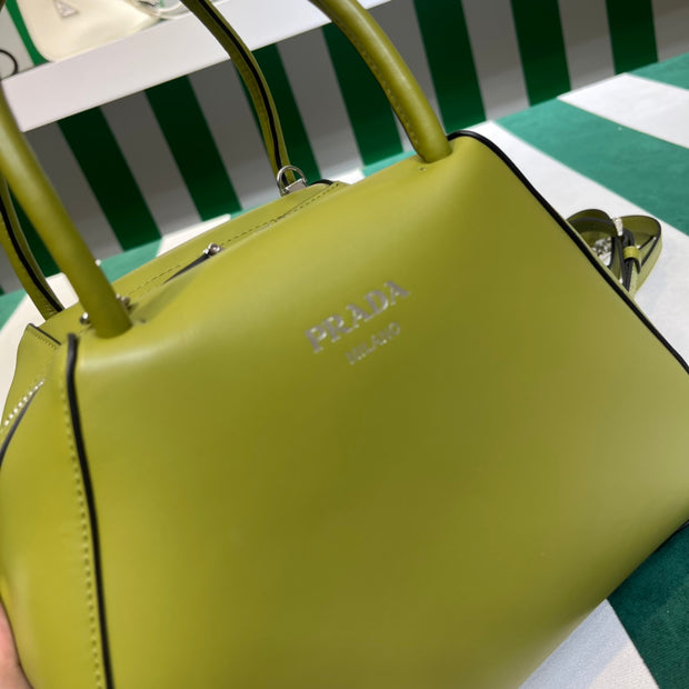 Full leather green 22fw show handbag/crossbody bag (large)