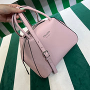 Full leather Pink 22fw show handbag/crossbody bag (large)