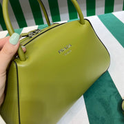 Full leather green 22fw show handbag/crossbody bag