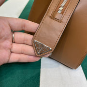 Full leather brown 22fw show handbag/crossbody bag (large)