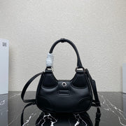 French lambskin black Moon Bag underarm crescent bag Classic retro