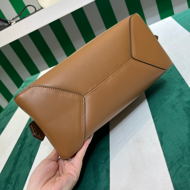 Full leather brown 22fw show handbag/crossbody bag