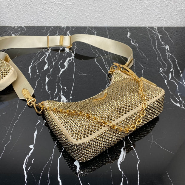 Gold Diamond Three-in-One mini handbag