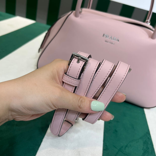 Full leather pink 22fw show handbag/crossbody bag
