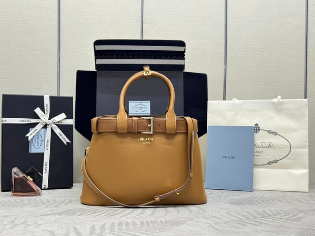 caramel drawstring style Double Bag (small)