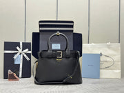 Black drawstring style Double Bag (small)