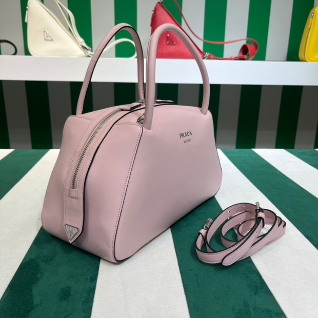 Full leather pink 22fw show handbag/crossbody bag
