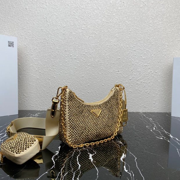 Gold Diamond Three-in-One mini handbag